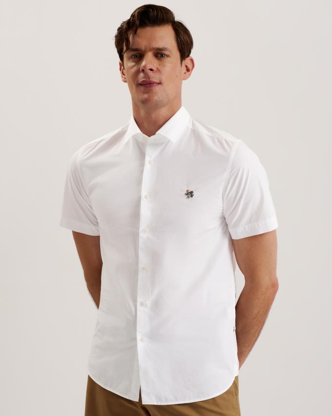 Chemises Ted Baker Blanche Homme | MBB-68257821